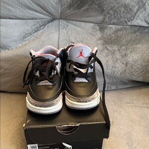 Almost new. Jordan Kids Black and Gray Sneakers